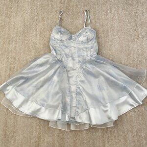 Kawaii Blue Corset Mini Dress S